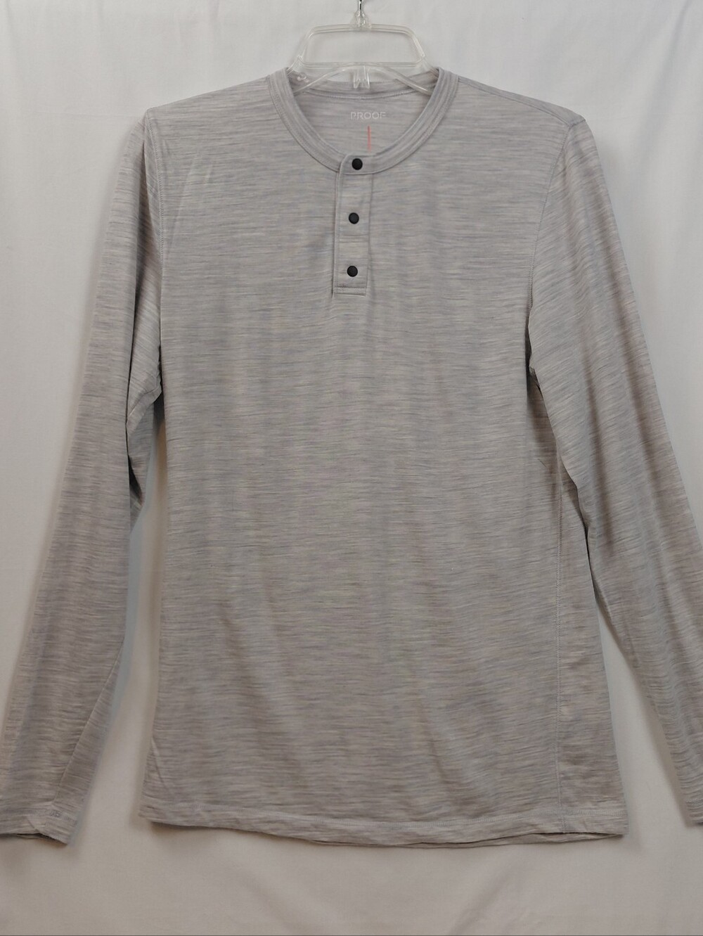 Proof Huckberry Merino Wool Henley Men's Size X Small   Light Gray